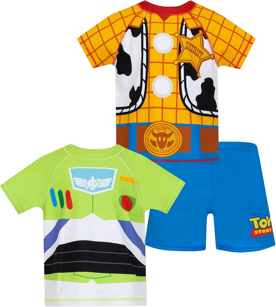 Disney Toy Story Boys Bathing Suit Set | Buzz Lightyear Boys' Swimwear | Swim Sets for Boys