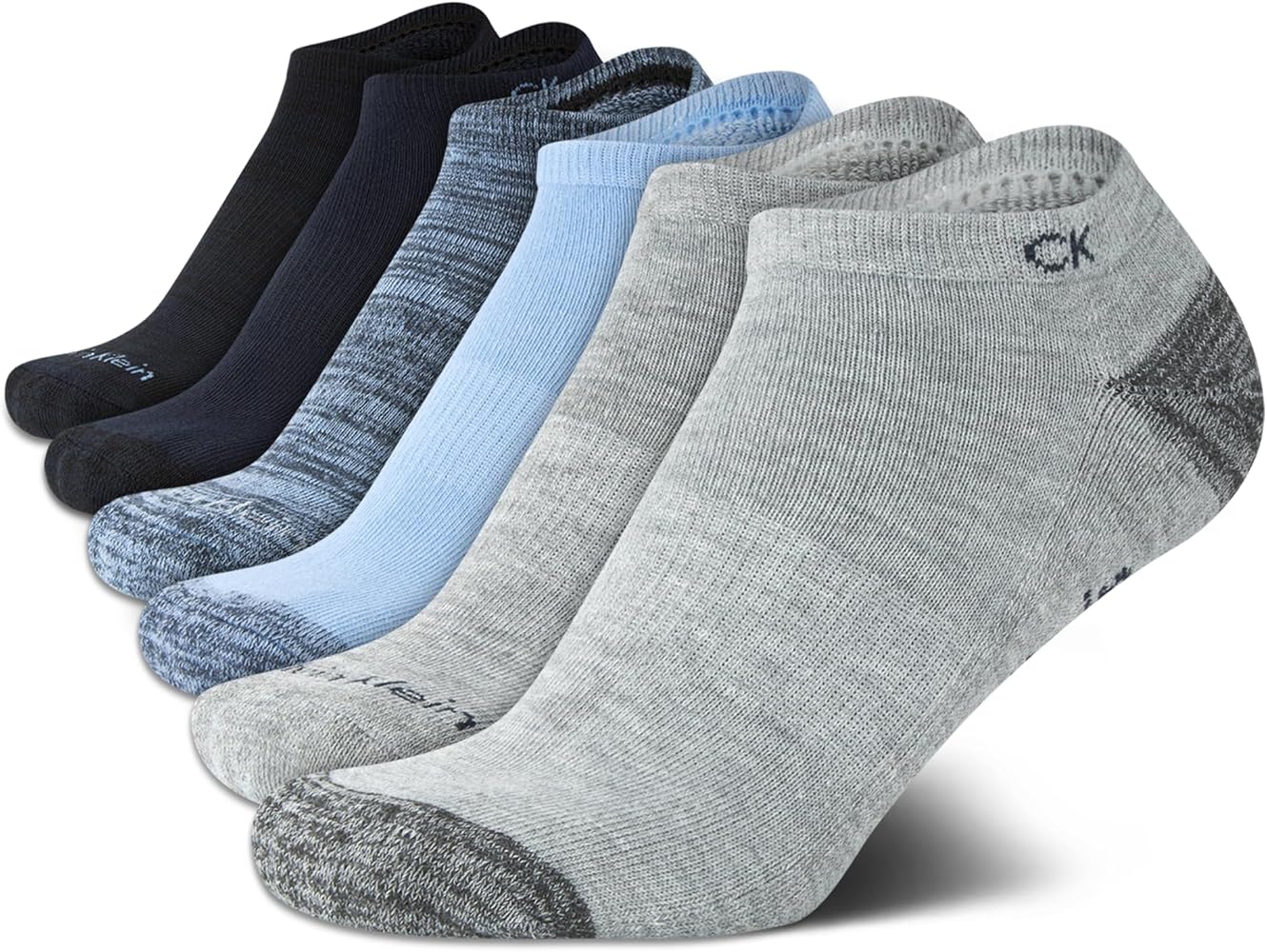 Calvin Klein Boys' Socks - Comfort Cushion Low Cut Athletic Ankle Socks (6 Pairs)