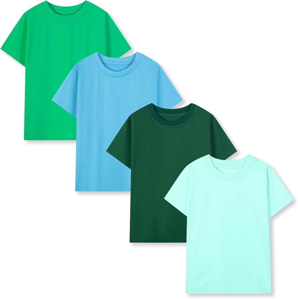 Kids Boy Short Sleeve Graphic Tees Cotton Casual Easter Summer Tops T-Shirts Packs