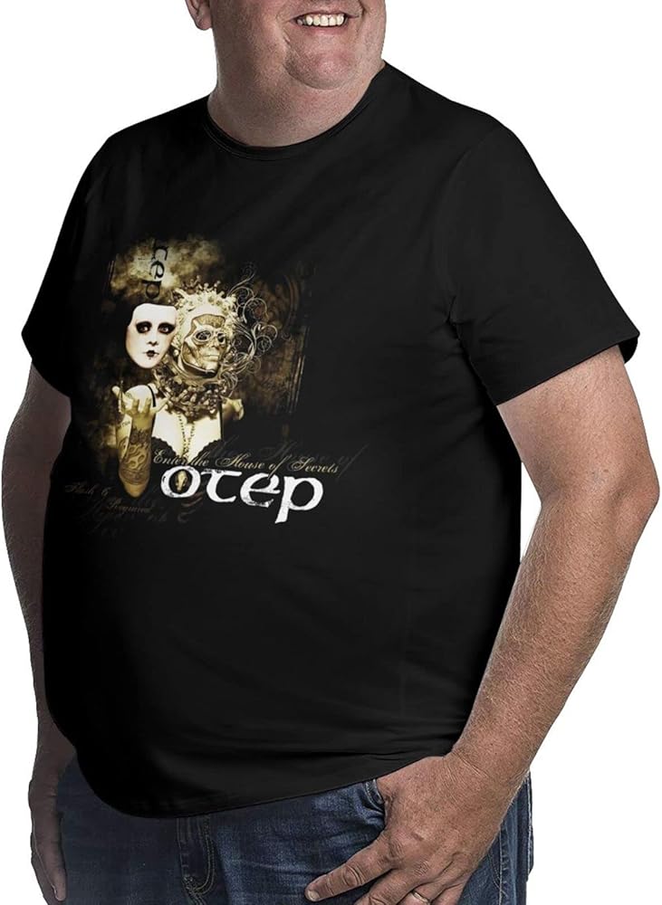 Big Size T Shirt Otep Man's Summer O-Neck Tee Short Sleeve Tops Black