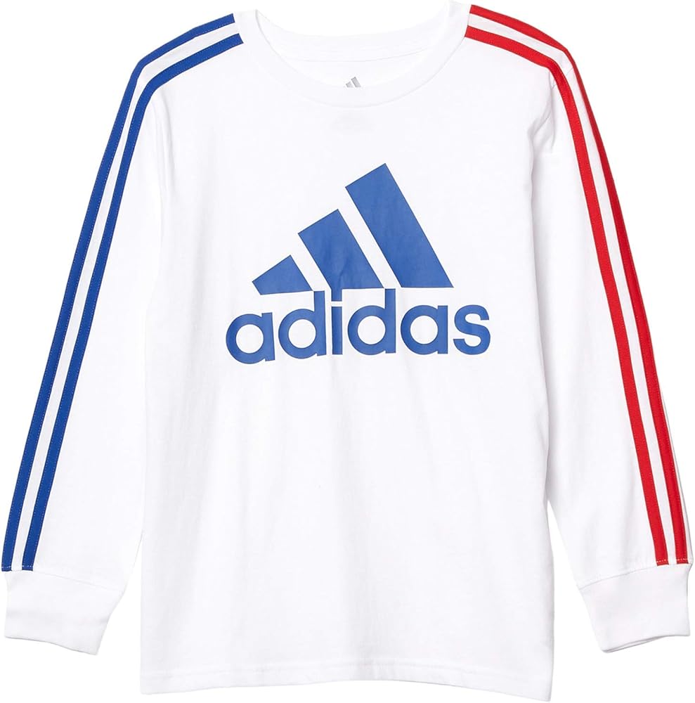 adidas Boys' Long Sleeve Cotton Jersey T-Shirt Tee