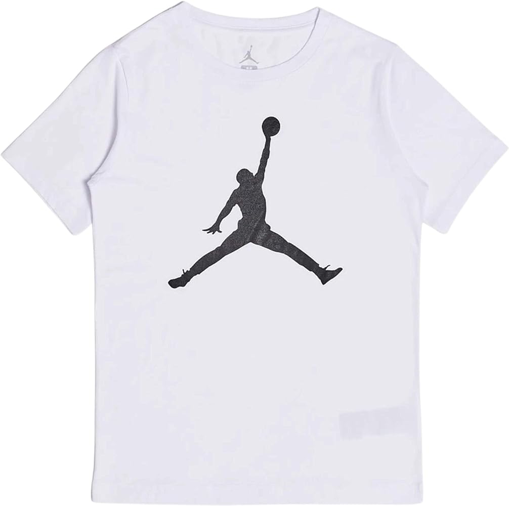 Nike Jordan Jumpman Logo Youth Boys 8-18 Shirt White (Medium)