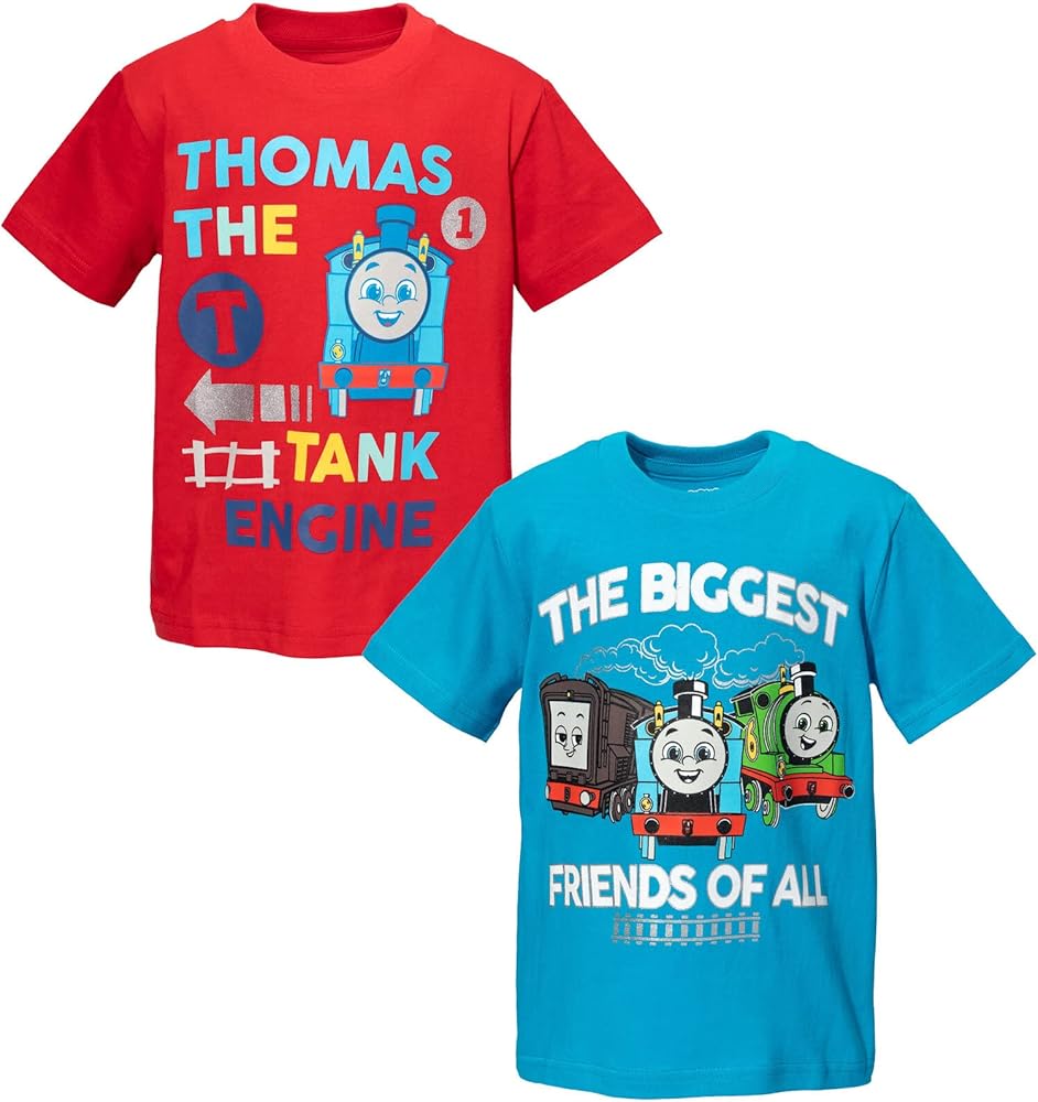 Thomas & Friends Tank Engine 2 Pack T-Shirts Toddler to Little Kid