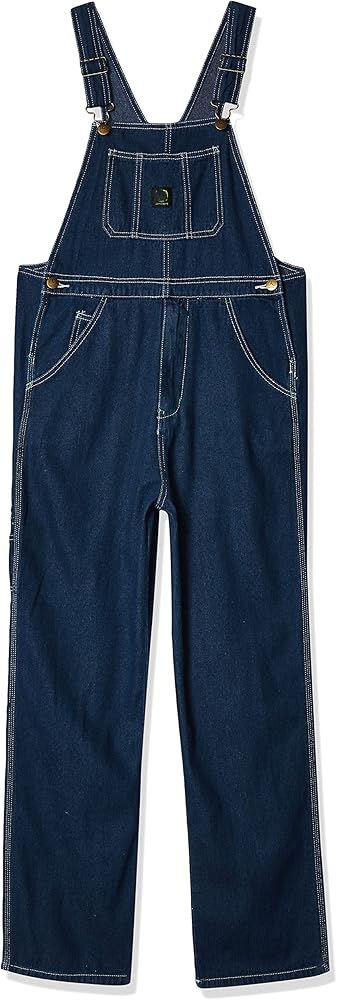 John Deere Kids Clothes, Denim Overalls In Toddler and Child Size, Classic Jeans Blue Wash with Bib Pocket