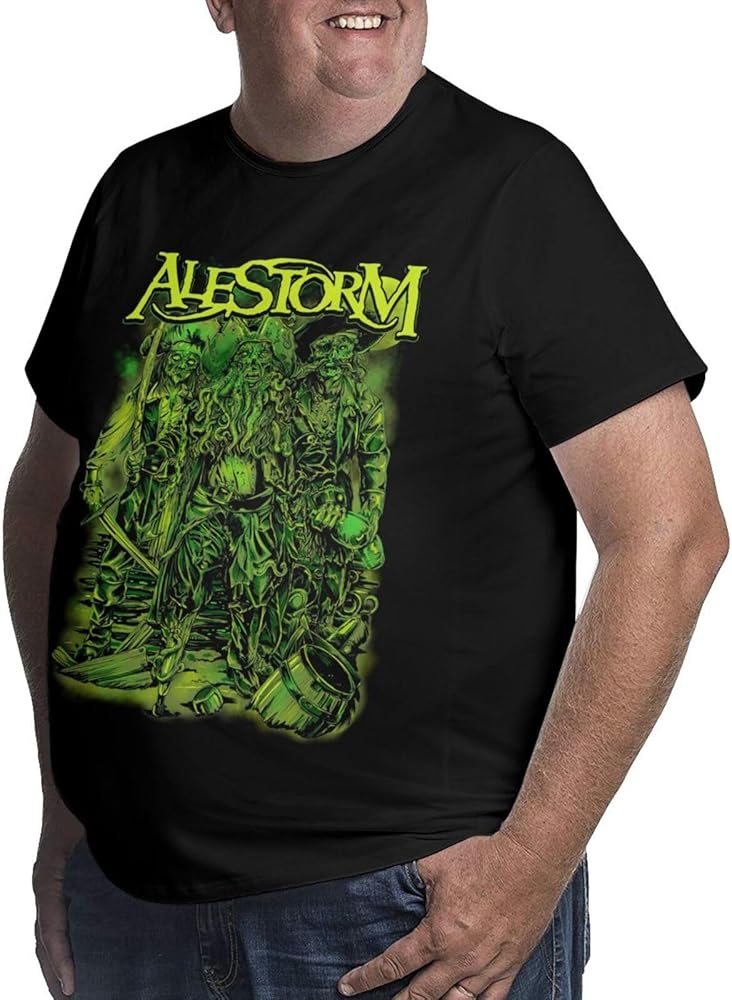 Big Size T Shirt Alestorm Boy's Summer Round Neck Tee Short Sleeve Tops Black