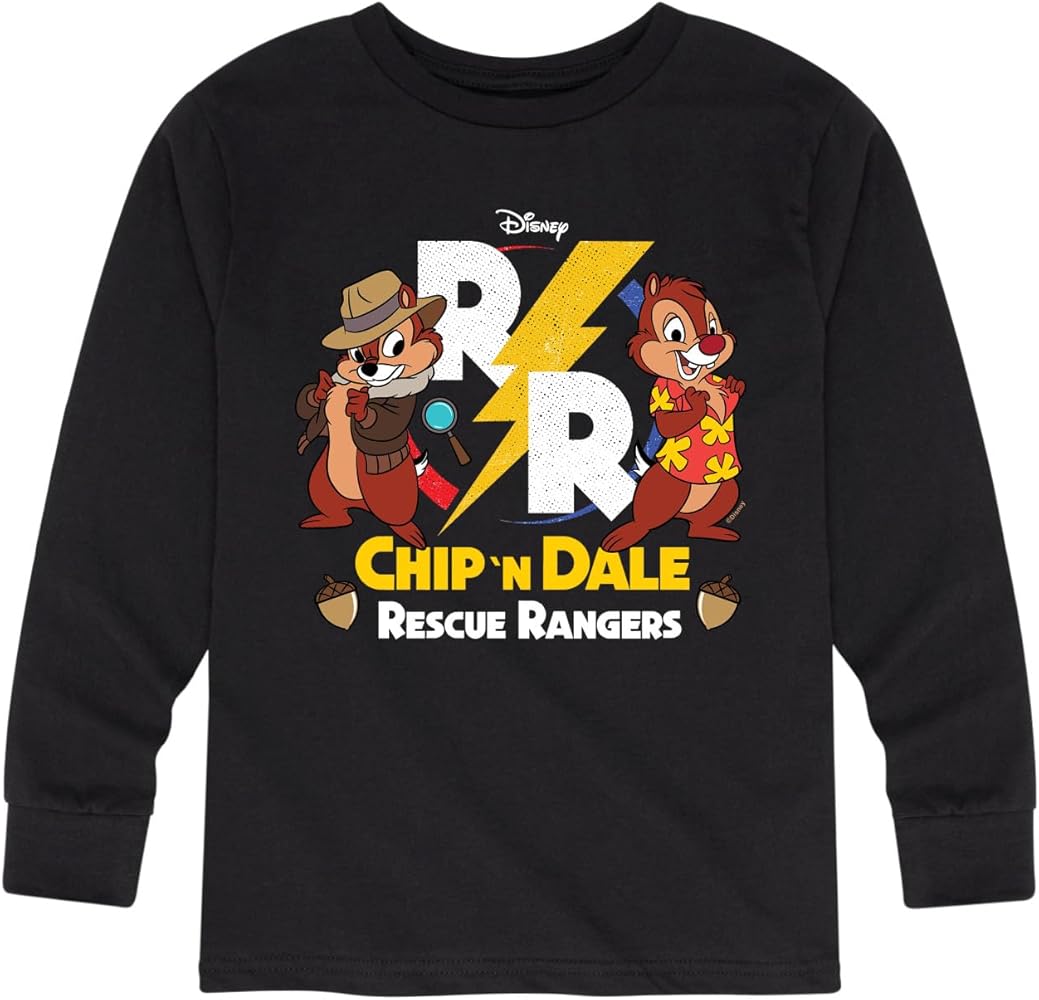 Disney Chip 'N Dale Rescue Rangers - Rescue Ranger Logo - Toddler and Youth Long Sleeve Graphic T-Shirt