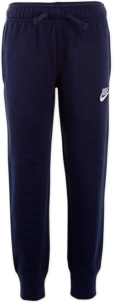 Nike Boy's Club Fleece Rib Cuff Pants (Little Kids) Midnight Navy 5 Little Kid