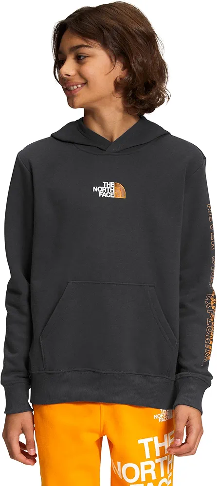 THE NORTH FACE Printed Camp Fleece Pullover Hoodie - Boys' Asphalt Grey 2X-Large