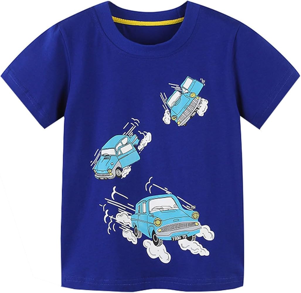 Boys Kids Tshirt for Childrens Toy Print Cotton Short Sleeve Tops Soft Comfortable Tees Summer Casual Loose Fit Tee Shirts