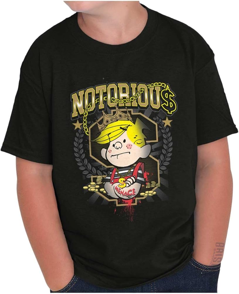 Notorious Dennis The Menace Joke Boys Kids T Shirt Tees Tops