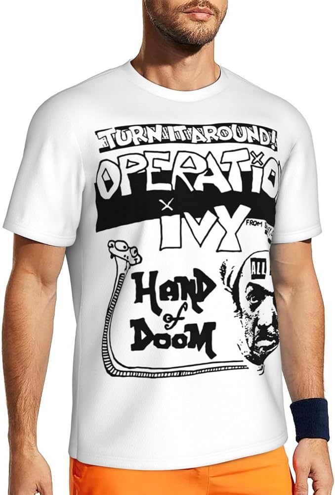 Band T Shirt Operation-Ivy Mens Summer Round Neck Tee Short Sleeve Tops