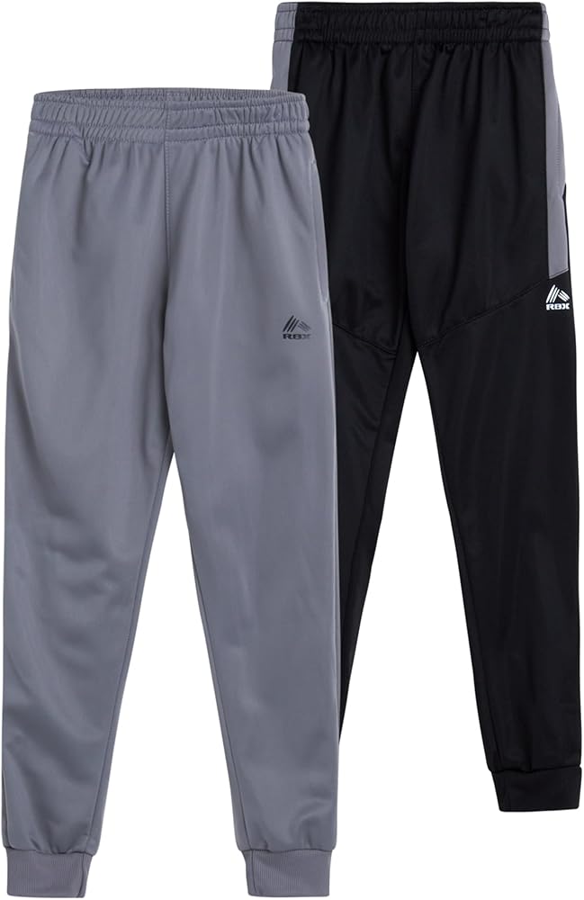 RBX Boy's Sweatpants - 2 Pack Active Tricot Jogger Pants (Size 4-20)