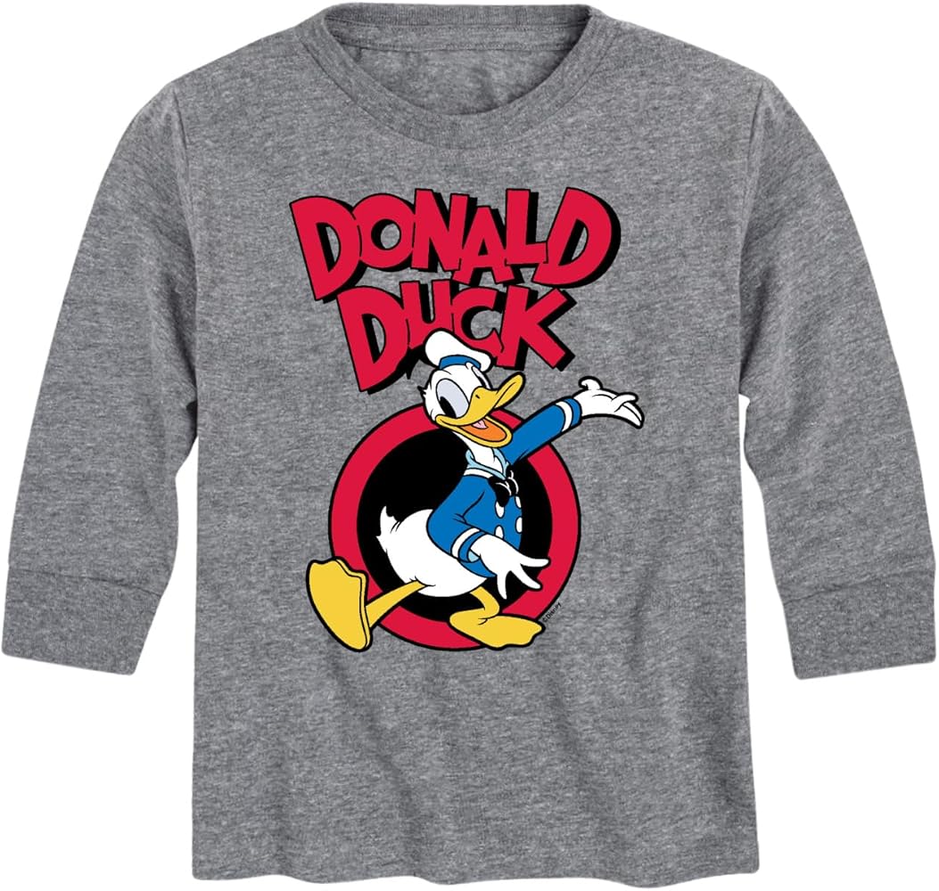 Disney Mickey & Friends - Donald Duck - Toddler and Youth Long Sleeve Graphic T-Shirt