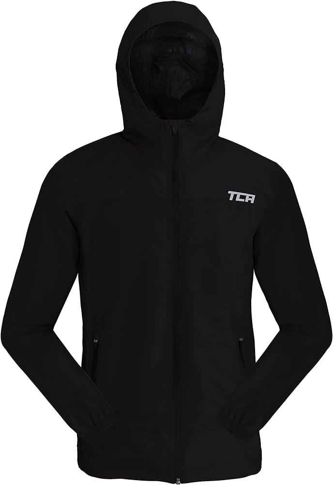 TCA Boys' AirLite 2.0 Waterproof Running Rain Jacket with Zip Pockets