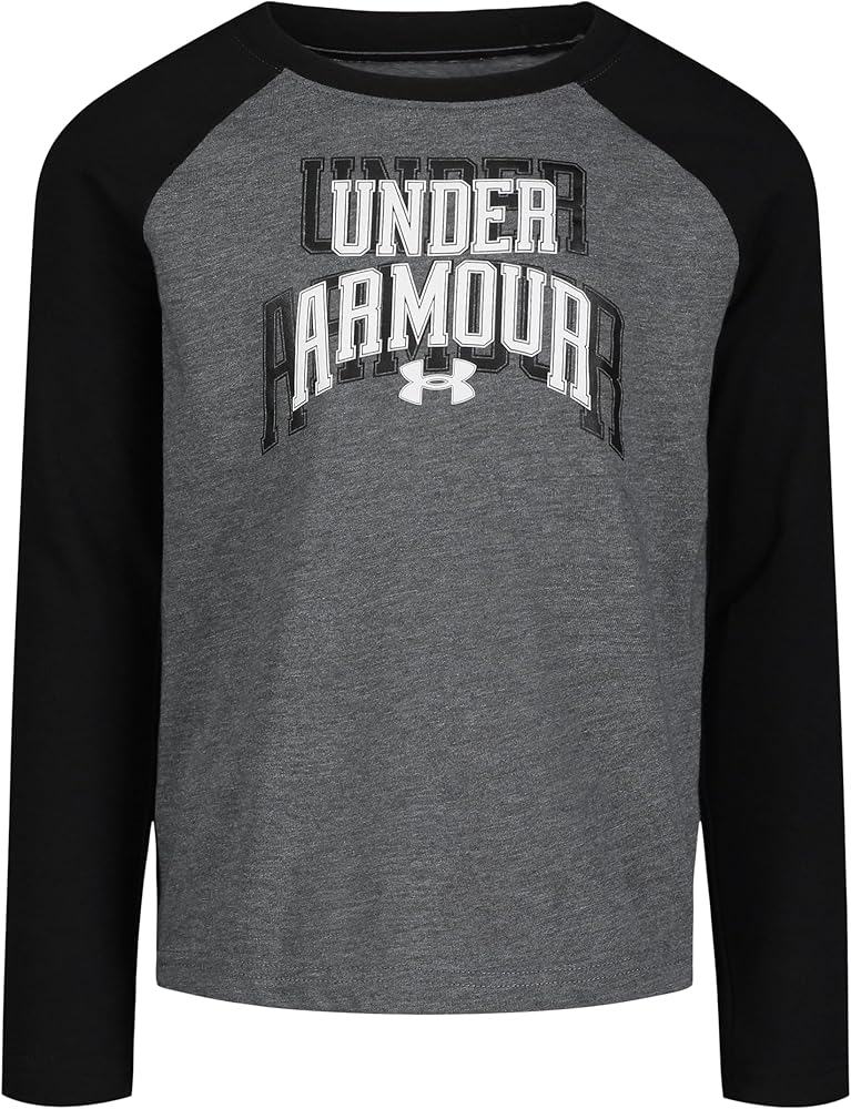 Under Armour Varsity Wordmark Raglan LS, Pitch Gray Raglan, 5