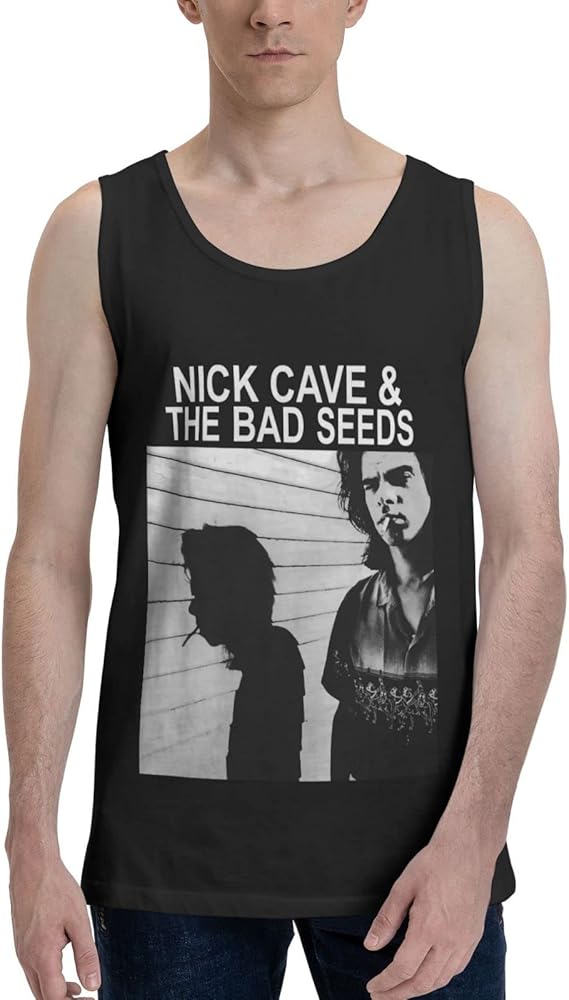 Nick Cave and The Bad Seeds Band Tank Top T Shirt Men's Summer Sleeveles Tops Fashion Exercise Vest Black