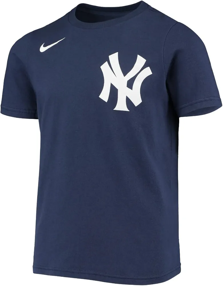 Nike Team Youth Wordmark Poly Tee MD Midnight Navy Yankees