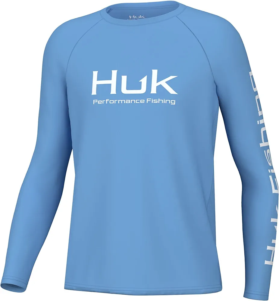 HUK Boys' Pursuit Graphic Long Sleeve, Fishing Shirt for Kids