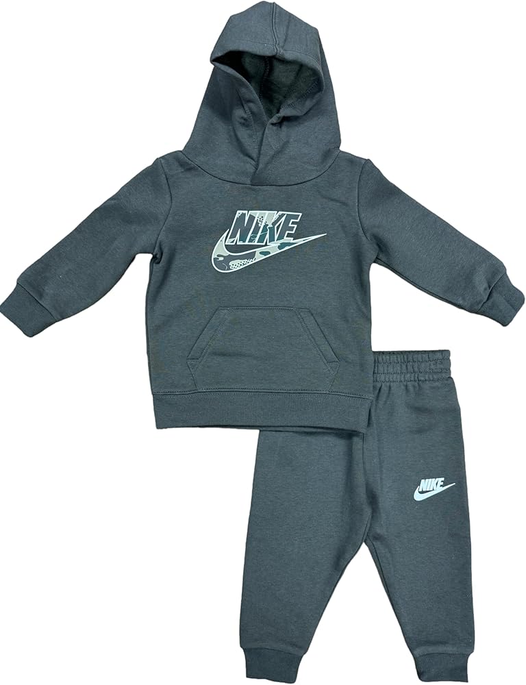 Nike Little Kids Club HBR Pullover Joggers Pants Set Little Kids (US, Numeric, 4, Regular, Cargo Khaki -F84)