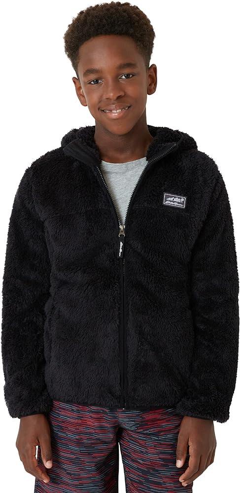 Eddie Bauer Boys' Zip Up - Kids' Full Zip Ultra Soft Sherpa Fleece Hoodie Sweatshirt for Boys and Girls (5-20)