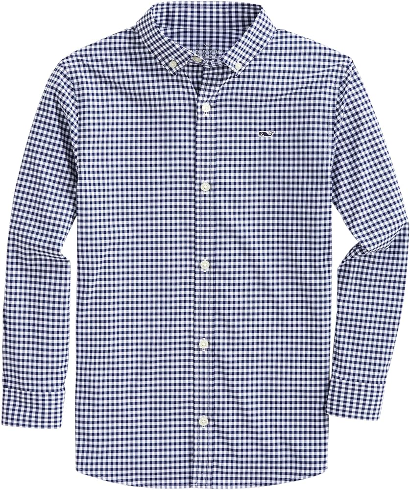 vineyard vines Boys' On-The-go Gingham Button-down Shirt