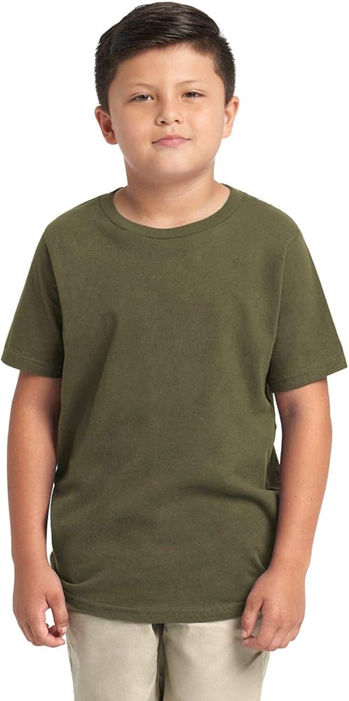 Next Level Youth Boys’ Cotton Crew S MILITARY GREEN