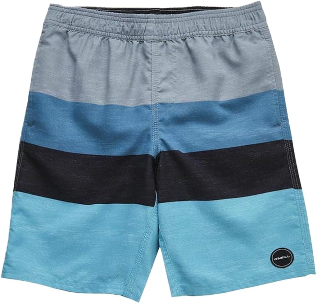 Boys Four Square Volley Boardshorts Aqua