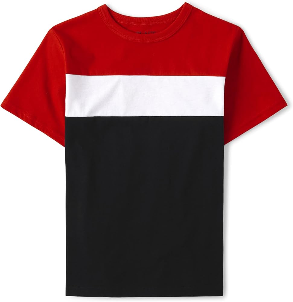 The Children's Place Boys' Short Sleeve Colorblock T-Shirt