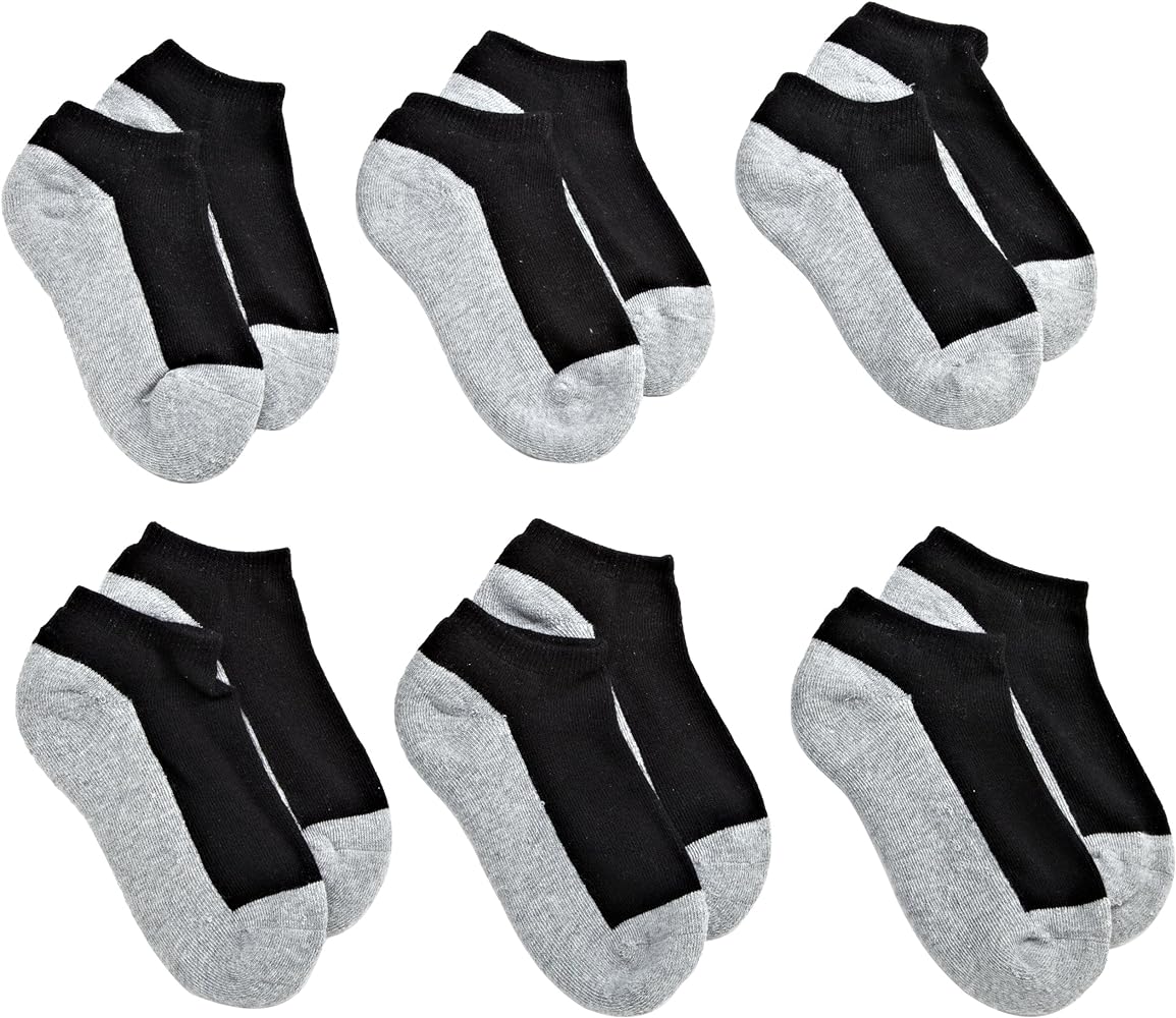 Jefferies Socks Boys 2-7 Seamless Sport Low Cut Half Cushion 6 Pack Socks