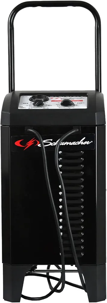 Schumacher Electric Battery Charger & Jump Starter, SC1445 250A, Manual Timer-Controlled, Wheeled, 6V/12V for Cars, SUVs, Trucks, Boats