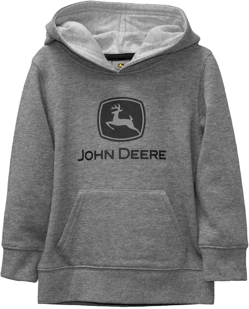 John Deere Gray Boys Size Logo Hoodie Sweatshirt