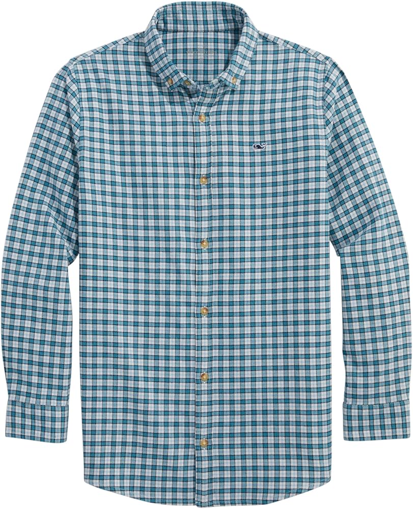 vineyard vines Boys' Stretch Flannel Check Shirt