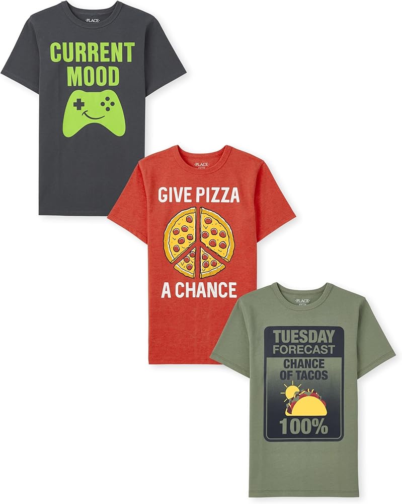 The Children's Place Boys Graphic Tee, Multipacks