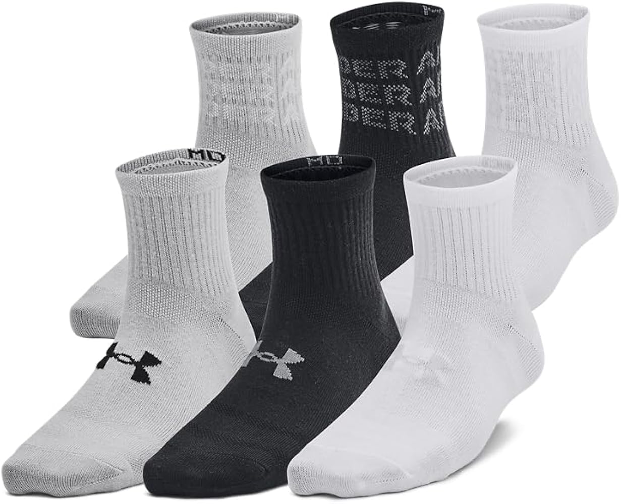 Under Armour Unisex-Child Youth Essential Quarter Socks 6 Pack