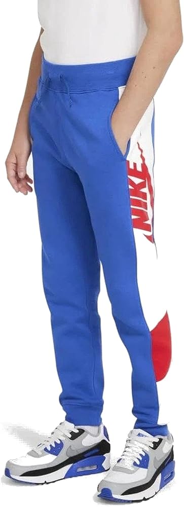 Nike Sportswear Big Boys' Core Amplify Pants (Large, Game Royal/University Red/White)