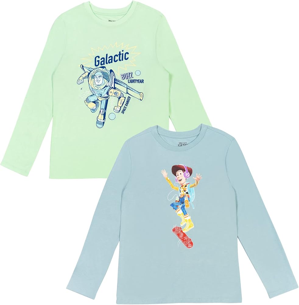 Disney Pixar Toy Story Woody Buzz Lightyear Alien 2 Pack Graphic T-Shirts Toddler to Big Kid