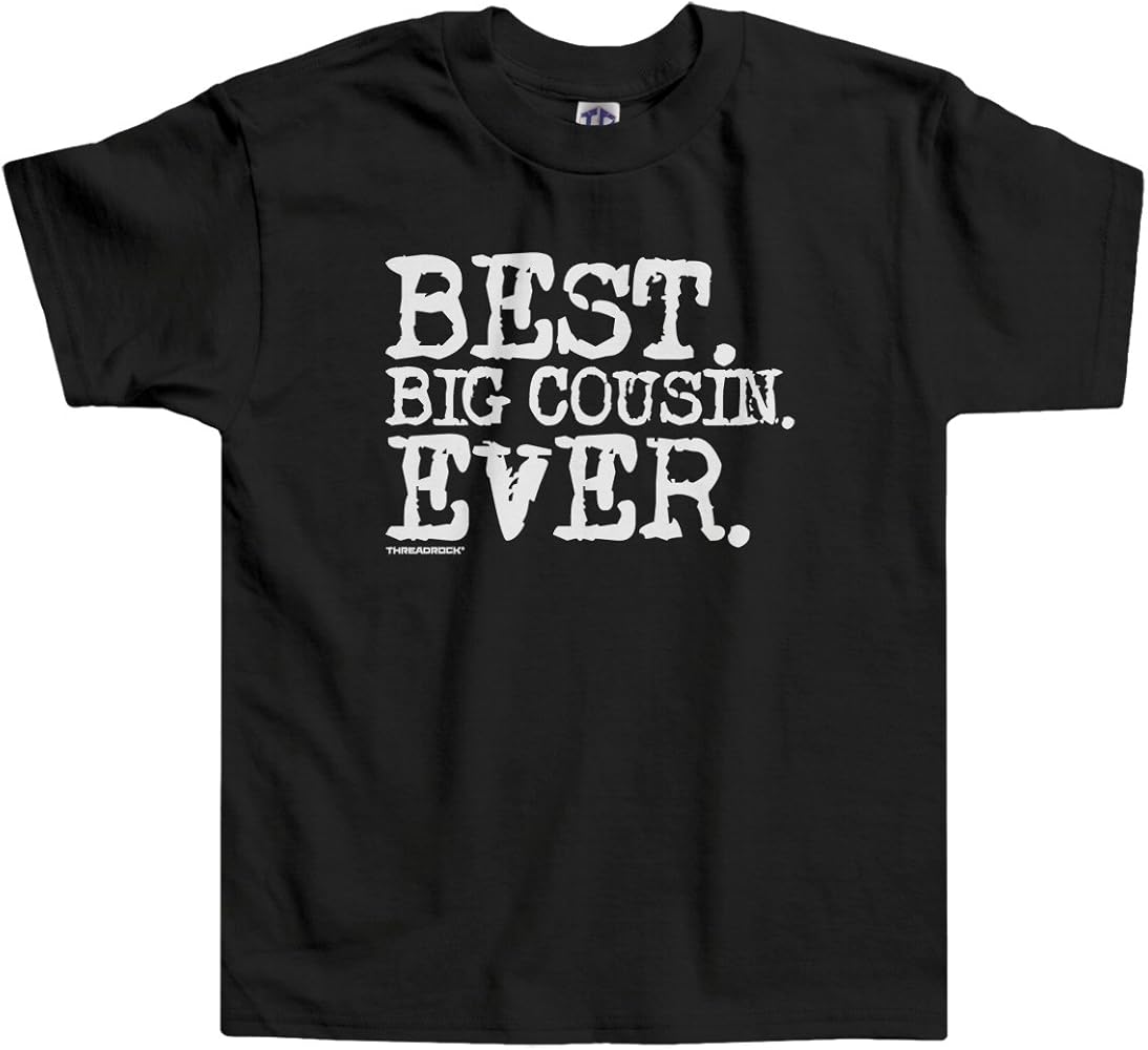 Threadrock Little Boys' Best Big Cousin Ever Toddler T-shirt