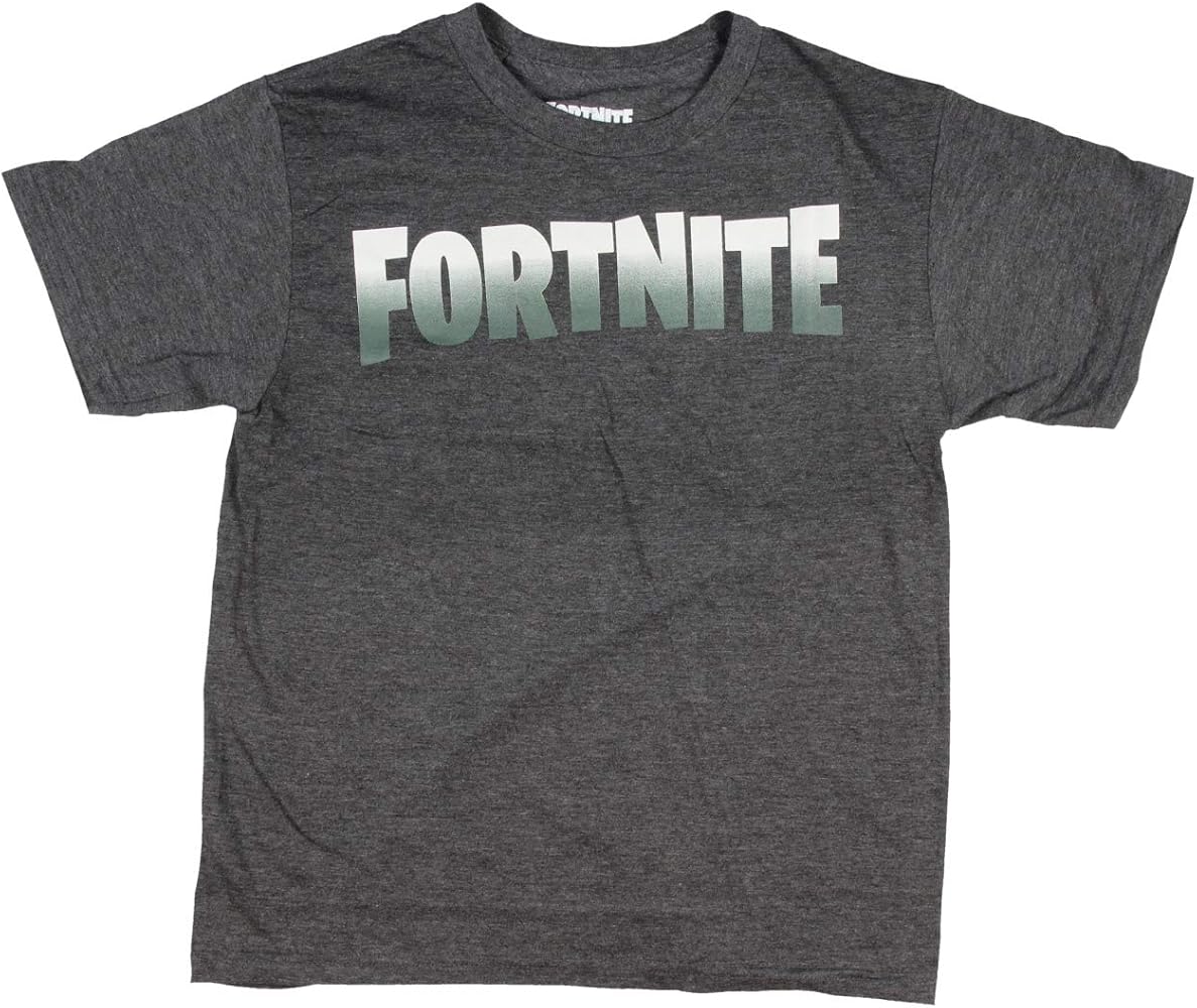 Fortnite Gradient Logo Youth T-Shirt Charcoal