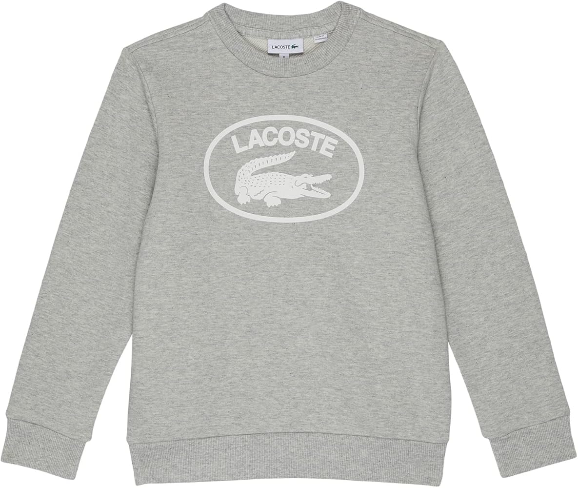 Lacoste Boy's Long Sleeve Branded Logo Crewneck Sweatshirt