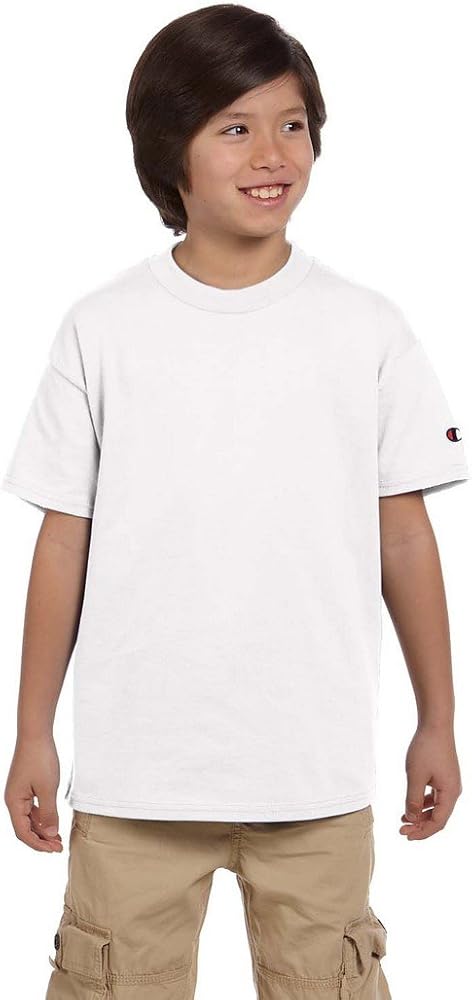 Champion Youth 6.1 oz. Tagless T-Shirt, White, XL