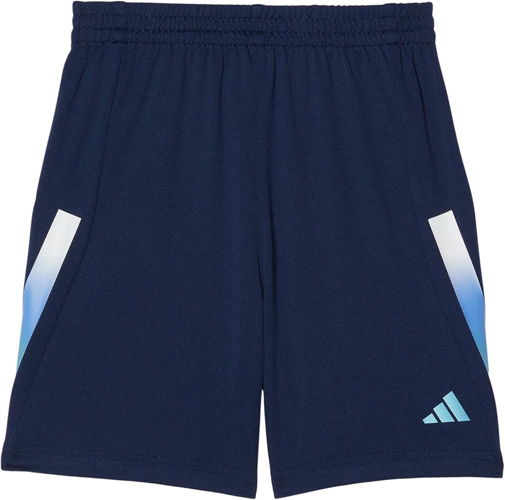 adidas Boy's Gradient Bold 3-Stripes Shorts (Big Kids) Navy MD (10-12 Big Kid)