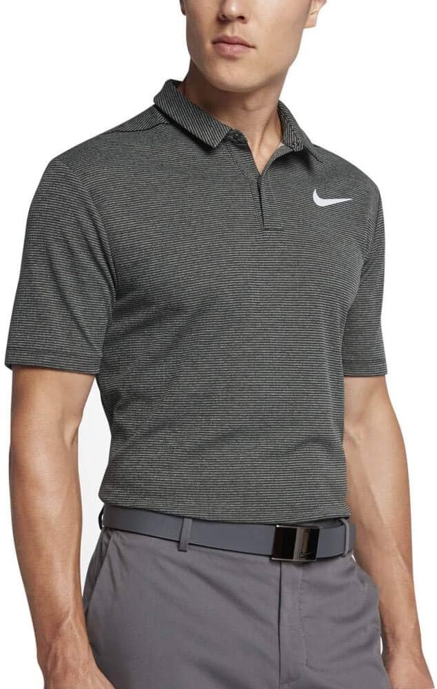 Nike AeroReact Stripe OLC Golf Polo Black/White Large