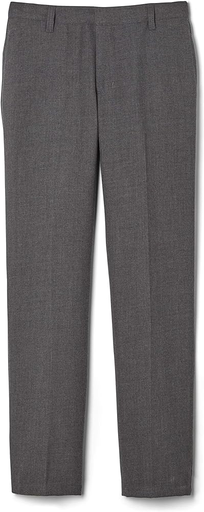 French Toast Boys' Adjustable Waist Flannel Straight Leg Dress Pant