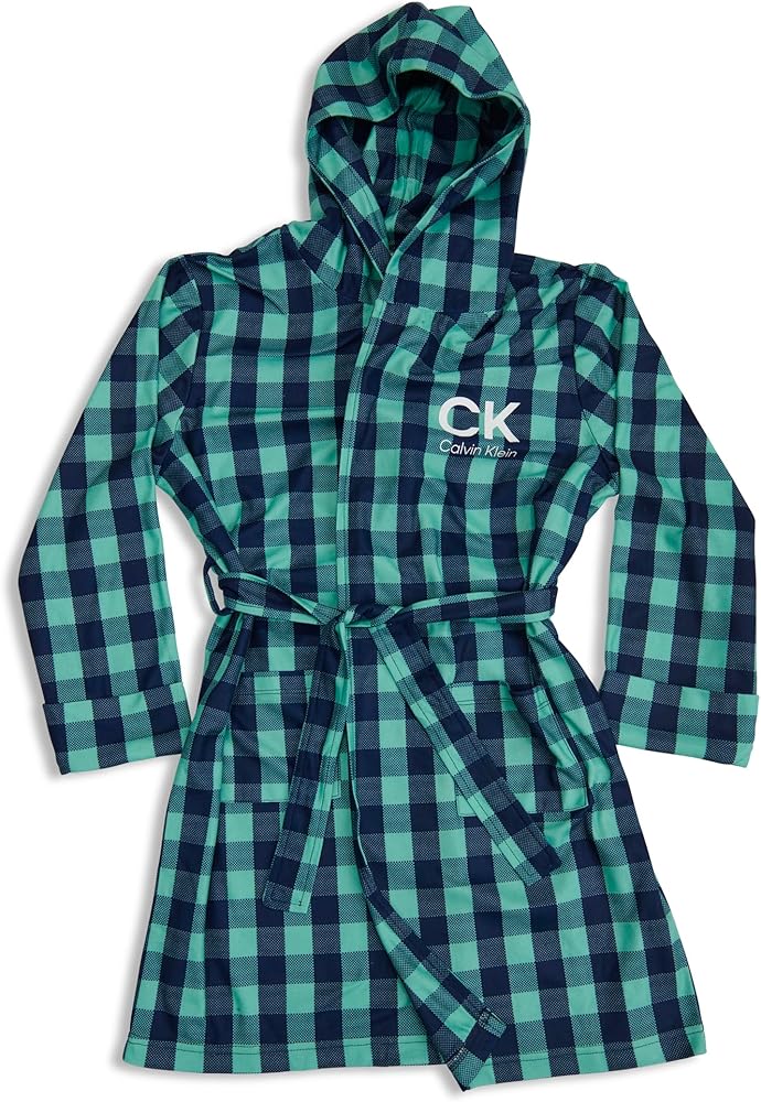 Calvin Klein Boys Little Toddler Boys Cuffed-sleeve Soft Bathrobe