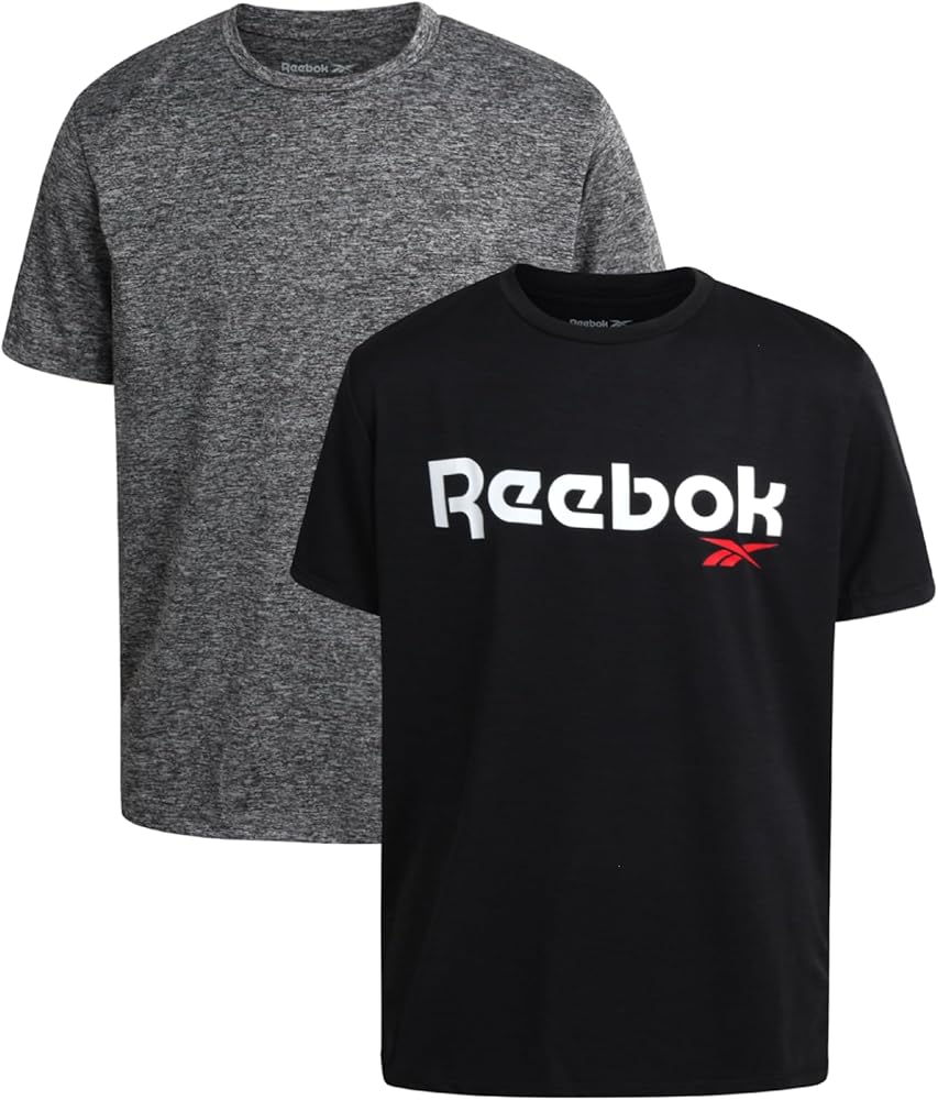 Reebok Boys' Athletic T-Shirt - 2 Pack Active Performance Sports Tee