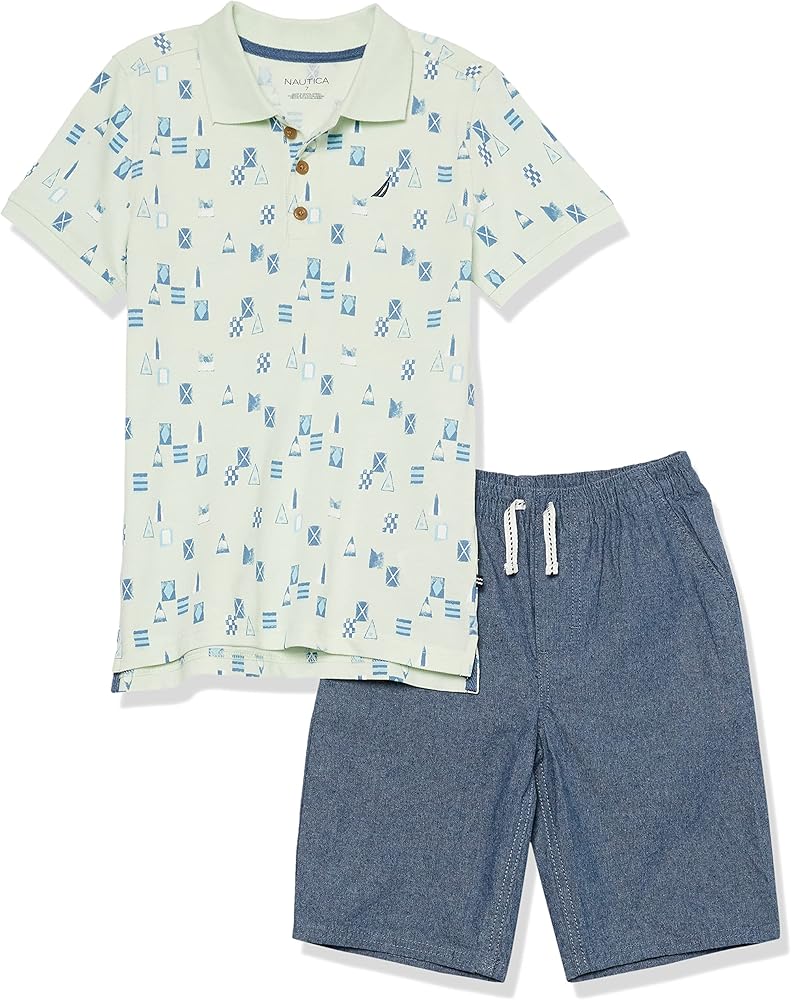 boys 2 Pieces Polo Short Set