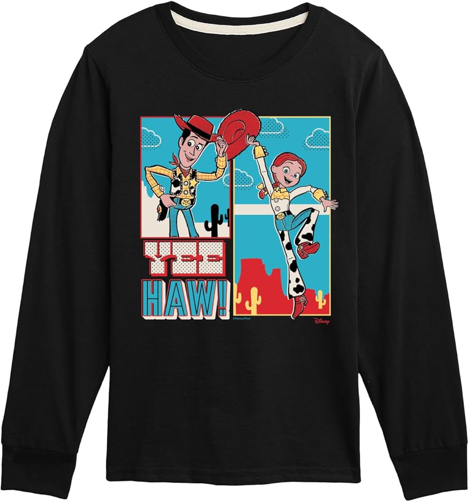 Disney - Toy Story 4 - Woody and Jessie - Toddler & Youth Long Sleeve Graphic T-Shirt