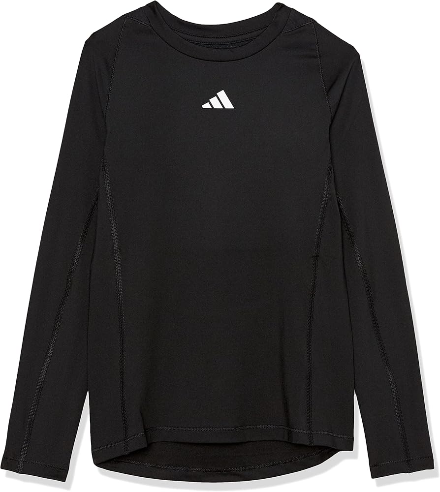 adidas Boys' Moisture Wicking Compression T-Shirt Techfit Athletic Long Sleeve Tee