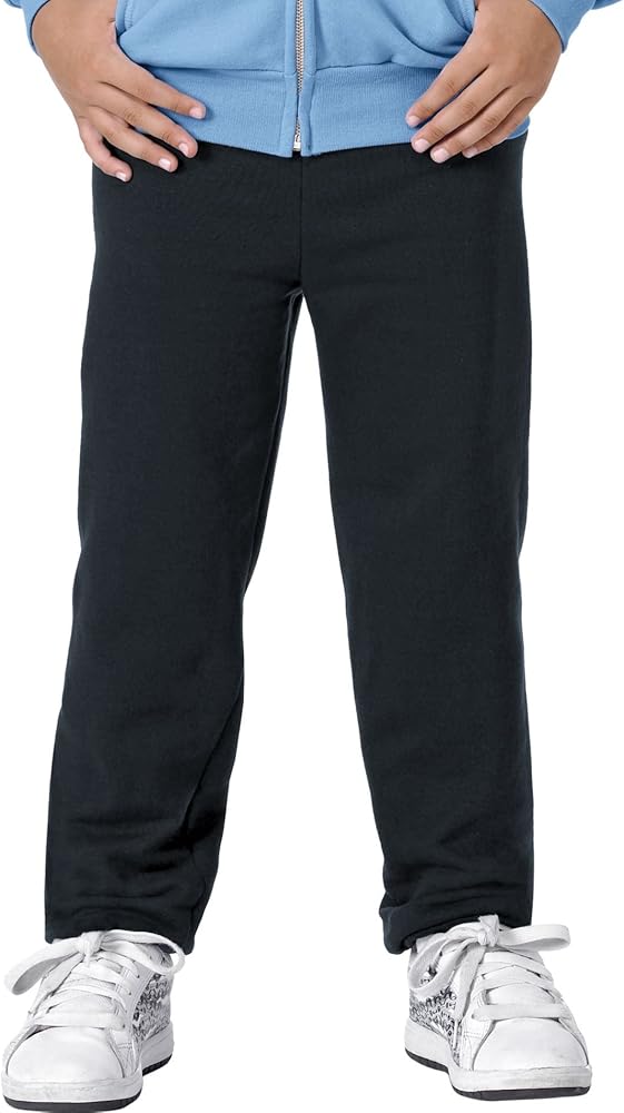 Hanes ComfortBlend Youth Fleece Pant - 7.8 oz, L-Black