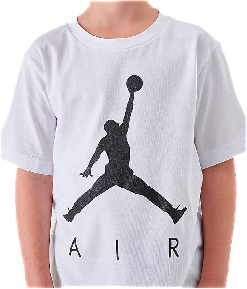 Nike AIR Jordan Boys' Jumpman T-Shirt (White/Black, X-Large)